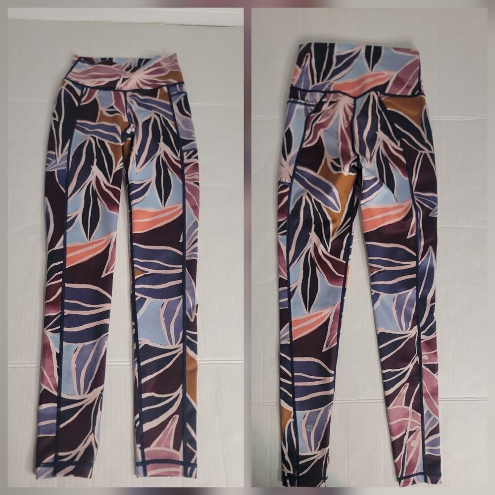 Sweaty Betty Leggings SZ XS Super Sculpt Full Length High Rise In Pink Drift